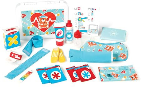 Melissa & Doug - Gute Besserung Erste-Hilfe-Spielset, 25-teiliges Lern- und Rollenspielset, Montessori, für Kinder ab 3 Jahren