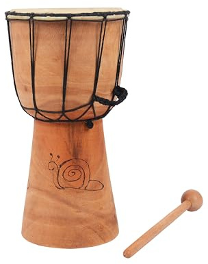 30cm Childrens African Djembe Drum made with Hand Carved Mahogany - 6.5 diameter, includes free drum stick