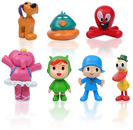 Gxhong Pocoyo 7Mini Figuren Set Kuchen Dekoration Lieferungen,Cake Tortenfiguren,Cupcake Figures Deko Geburtstags Party liefert für Kinder Deko