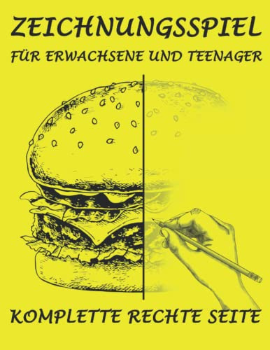 Zeichnen Spiel für Erwachsene und Jugendliche, Complete Right Side: Bleistift Zeichnung Aktivitätsbuch, Inspiration und Ideen, Verbesserung der Zeichnung Fähigkeiten Übungen