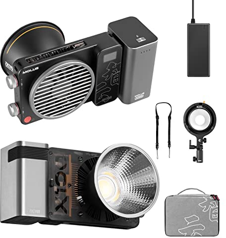 Zhiyun X100 COMBO Molus LED Video Light 100W Adjustable 2700K-6500K CRI95+ TLCI 97+ LED Studio Continuous Lighting Supports APP Control with Bowens Mount Adapter