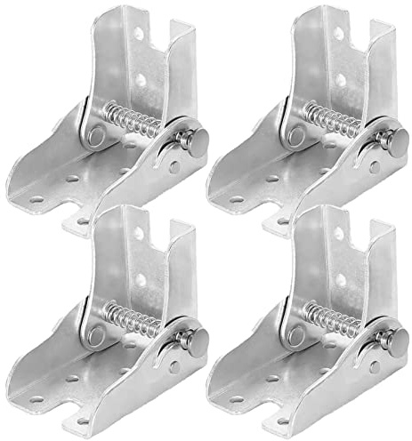 Bisagra Plegable con 90 Grados | Bisagras Plegables autobloqueo | Soporte Patas Mesa Plegable | Bisagra Bloqueo Oculta para Patas Muebles, 4 Piezas