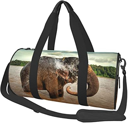 Runde Reisetasche, Elefanten-Badetasche, Sporttasche für Männer und Frauen, Seesack, Sporttasche