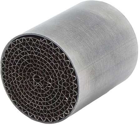 Auspuffschalldämpfer-Katalysator, Auspuffrohr-Katalysator Reduziert Geräusche, Universeller Edelstahl für Motorräder (42 * 50mm)