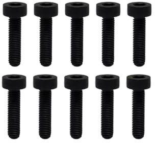 RISON-Titanium Zylinderschrauben M3x6mm, 10 Stück GR2 Titanschraube Standard DIN912, Vollgewinde Zylinderkopfschrauben Inbusschrauben, Zylindrisch Sechskant Kopf Schrauben