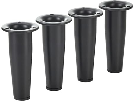 SOTECH 4 Stück Möbelfüße Fox-TROT Höhe 100 mm schwarz matt Stellfüße | verstellbar um max. 12 mm Bettfüße