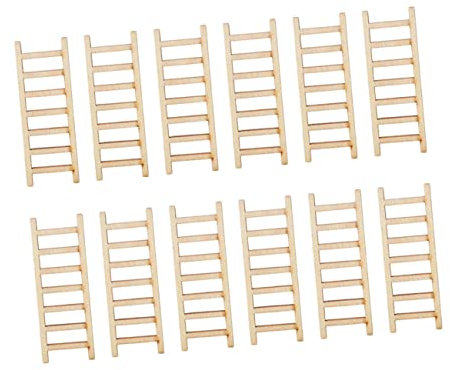 UPKOCH 60 STK Simulations Leiter Gartenleiter Sandkasten-Miniaturen Holzleiter Dekoration DIY Dekoration Holzleiter Spielzeug Modelle Simulation Mini-Leiter Mikrolandschaftsdekor hölzern