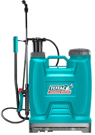 TOTAL - Spruzzatore a pressione - Pompa a Mano - 16 Litri - 4,5 Bar - Funzione Blocco - Pompa in Alluminio - Ideale per lavori professionali di giardinaggio