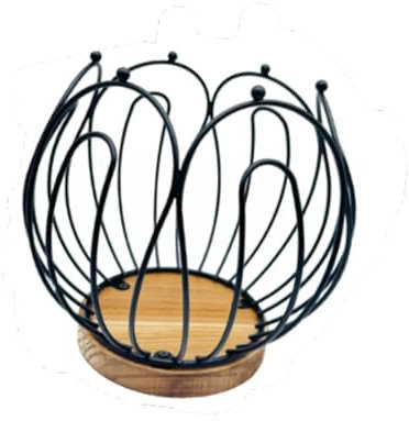 F Fityle Porta cialde caffè, Organizer per cialde caffè da bancone, Cestino Porta cialde caffè, Porta Capsule caffè per Cucina da bancone Bar, Nero