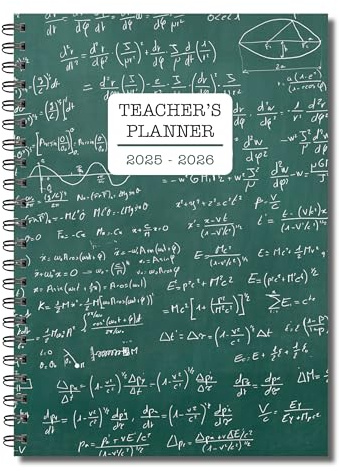 Cherry 2025-2026 Teacher's Planner | A5 Spiral Bound | Weekly Lesson Plans, Attendance, Grades & More | 120 Pages | Durable & Practicle Design | Sums Cover