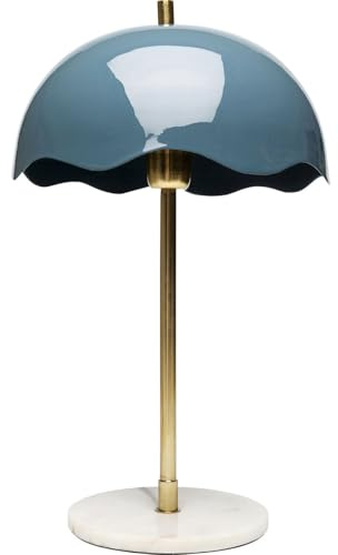 Kare Design Tischlampe Lia Midnight, Blau, Gold, Marmor, Metall, Moderne Tischleuchte, Büro, Wohnzimmer, Schlafzimmer, Office, keine Leuchtmittel inklusive, 50x30x30 (HxBxT)