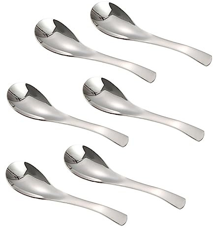 ABOOFAN 6stücke Edelstahl Suppenlöffel Servierlöffel Esslöffel Kaffeelöffel Suppentassenlöffel Große Löffel Für Restaurant Und Zuhause