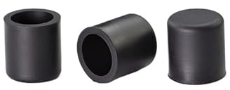 Weiß/Schwarz 3mm-78,5mm Silikon Gummi Runde Kappen Schutz Dichtung Staub Dichtung End Abdeckkappen for Rohr Bolzen Möbel(Black,12.7mm-5pcs)