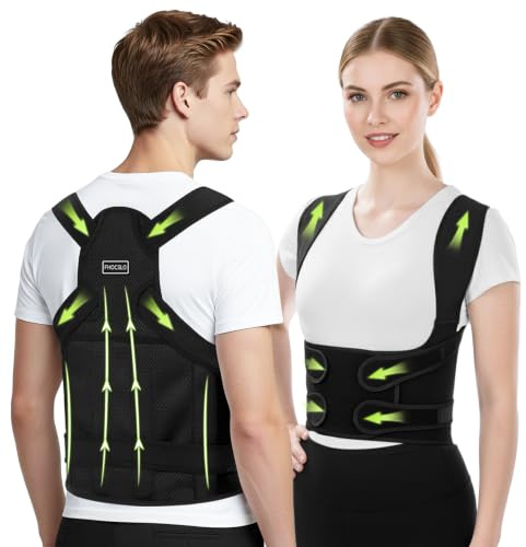 Redresseur Ceinture Dorsale Maintien Droit Posture Correcteur Dos Bureau | Bretelles Élargies Sans Serrement Aux Aisselles Pain Relief No Slouch Back Support Wear At Desk Étude Conduite Femme Homme M