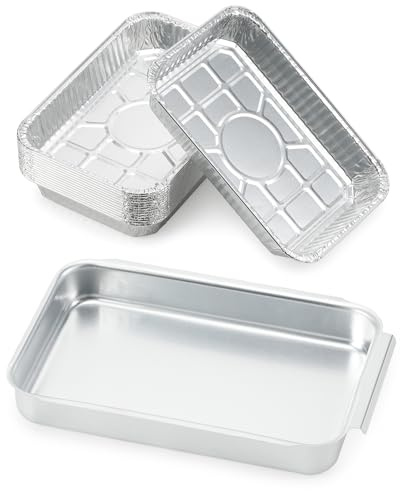 onlyfire Aluminium Catch Pan Kit för Weber Spirit 2025-serien E-210, E-325, E-435 & Genesis 2022 Gasgrillar E-435 & EPX-335, 1 st droppbricka i aluminium och 15 st dropppannor för engångsbruk