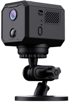 Fangxuee Mini Cámara IP de Seguridad CCTV de 5 MP con Rotación Horizontal, WiFi, Recargable, Visión, Seguimiento de Movimiento, Tuya Smart