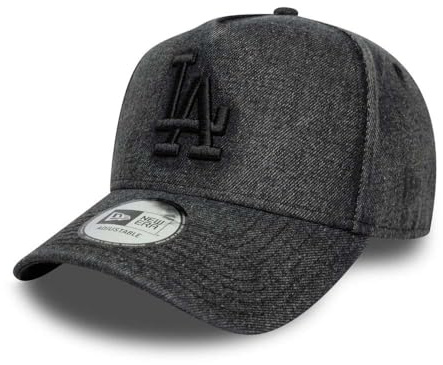 New Era Erwachsene 9Forty Aframe Denium MLB Los Angeles Dodgers Baseball Cap Mütze Schwarz