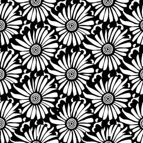 JIAOQSS Tapete die selbstklebt Japanische schwarze Blumen Mustertapete Klebefolie Möbel Muster Tapeten Klebetapete Vinyl Wrap Wandtapete Wohnzimmer Schlafzimmer Möbelfolie Bunt Wasserdicht Wallpaper