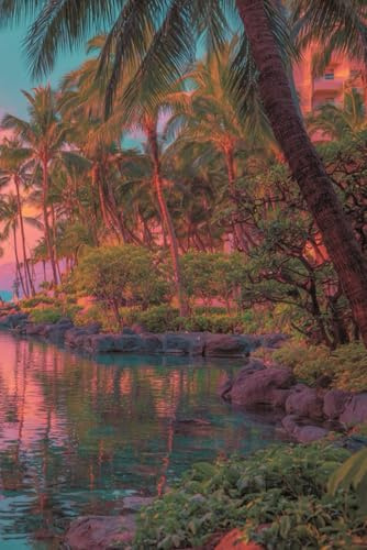 Sunset Palms Notebook: Aesthetic Tropical Journal: Island Reflections & Dreamscapes: Travel-Inspired Writing Journal with Beach Sunset Cover: 100 ... Notes, Creative Writing & Travel Memories