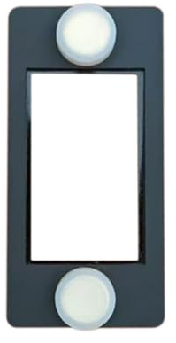 Ronyme Support de thermomètre et d'hygromètre pour Terrarium de Reptiles, Accessoire Compact et Robuste pour d'amphibiens, 7,6 x 5,1 cm, Noir