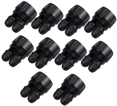 Gadpiparty 10 Pezzi Adattatori Plastica per Tubo Irrigazione Gocciolante Femmina Doppio Raccordi Rapidi per Giardino e Sistemi Automatici di Irrigazione