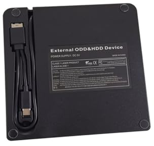 DECORNIJIA Unidad Óptica Externa Tipo C USB Unidad DVD Multifuncional Portátil Ligera y Compacta Compatible con Portátiles y Ordenadores Grabadora DVD CD Externa Silenciosa para Uso