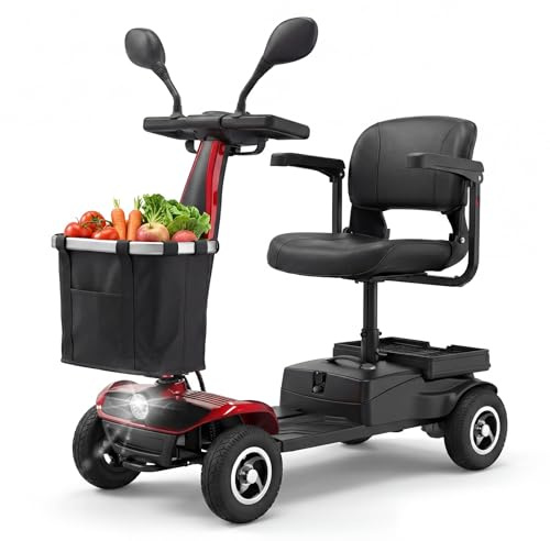 YL-02 Seniorenmobil Elektromobil 4-Rad Klappbarer Elektroroller mit Doppelmotor, 36V 10Ah Lithium-Akku, bis zu 120kg Belastbarkeit, geeignet für Senioren und Behinderte