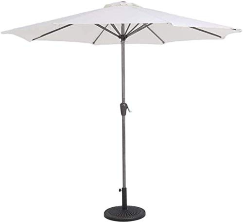 Ombrelloni da Giardino per Esterni Ombrellone da Tavolo per Esterni da 9' per Patio con manovella di avvolgimento, ombrellone da Mercato Impermeabile per Parasole, Rotondo da 2,7 m Buono