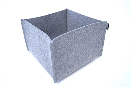 Rob&Raf Aufbewahrungskorb Filz Korb XXL Polyester Grau Zeitschriftenkorb Wohnzimmer Spielzeug Zeitung 30x30x25
