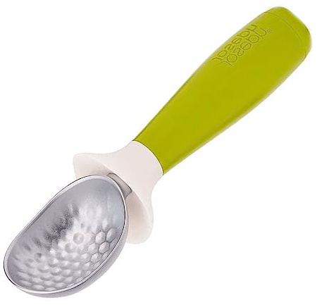 Joseph Joseph Dimple Non-Drip Ice-Cream Scoop, Green/White, 48