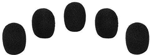 eBoot 5 Pack Mini-size Lapel Headset Microphone Windscreen, Black