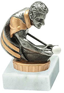 RaRu Billard-Pokal mit Wunschgravur und Resin-Klebefigur