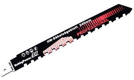 HM Hartmetall Säbelsägeblatt Sägeblatt 240mm Sägen Stein Ytong Porenbeton Ziegelstein Gasbeton Mauerstein Reciprosäge passend z.B für Bosch Metabo, Makita, DeWalt