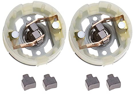 2x Kunststoff Kohlebürstenhalter mit 4x Kohlebürsten Kompatibel mit BOSCH Kompatibel mit MAKITA Kompatibel mit DEWALT Kompatibel mit HITACHI