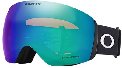 Oakley Flight Deck Large Shield Ski Goggles, Matte Black, Anti-Fog, Interchangeable Lens, Helmet Compatible, UV Protection