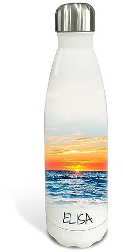Wasserflasche. Wasserkrug. Personalisierte Flasche mit Foto. Edelstahlflasche. Doppelschichtige Thermoflasche. Frei von BPA, Filaten und Schwermetallen. 750 ml