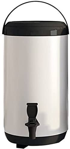 ANSNOW Getränkespender Mit Wasserhahn, Kommerzieller Heißwasserspender, Isolierbehälter Für Milchtee, Glühwein, Kaffeeurne Mit Klappbarem Ständer, Hält 6–8 Stunden Warm, 8 L
