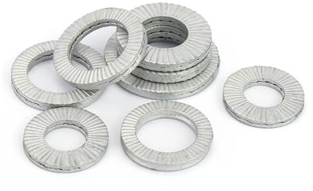 Rondelle autobloquante Double pliable, 1/10/20 paires, M3 M4 M5 M6 M8 M10 M12-M42, anti-desserrage, antidérapante, antichoc, joint de verrouillage, entretoise de sécurité (Color : 304 Stainless Steel