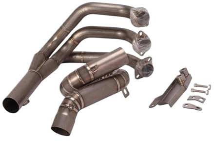 Motorcycle Silencer Exhaust Pipe Pour FZ09 MT-09 2014 – 2020, tuyau de liaison avant et central, silencieux Système d'échappement de moto en alliage de titane,