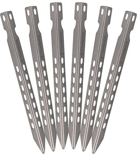 SIUKE 4/6 Pack 6,3 Zoll Camping Zeltheringe Ultraleicht Winddicht Titan Zeltheringe Camping Wandern Zeltheringe Nägel