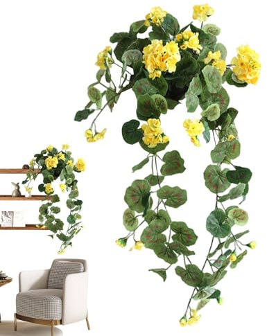 Künstliche Begonien im Freien, Simulierte dekorative Begonie, künstliche Blume UV-beständig, künstliche Blumen für den Innen- und Außenbereich, hängende Dekorationen