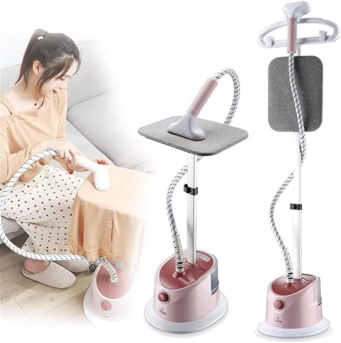 Vaporizador de ropa profesional de pie de 1800 W - Vaporizador de ropa vertical para vestidos de novia, trajes y cortinas - Potente plancha de polietileno de 9 orificios con tanque de agua de 1,7 L