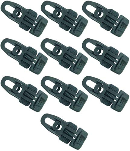 10 x Holdon® MIDI Clip Schwarz - Klammer Klemme Befestigungsöse für Banner, Zelt, Planen, Molton - BO-Camp/Isabella
