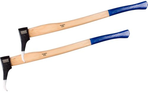 Germania Sappie Set 2 Stück - 550g Sappiekopf - 80 cm Stiel aus Eschenholz - Wendehaken für Holz - Forstwerkzeug Fällheber Holzheber