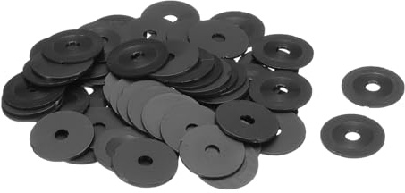 QUARKZMAN M4 Rondelles Plates en Nylon 4x20x1mm(IDxODxÉp) Noir 60Pcs | Rondelle Plate Joints Toriques en Plastique, pour Fixation d'Étanchéité Entretoise Joint