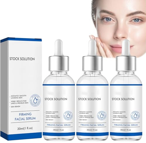West Month straffendes Gesichtsserum, Anti-Aging-Serum mit Stammlösung, straffendes Kollagenserum, hautstraffendes, verjüngendes Serum, sofort glatt aussehende Haut, Serum mit flüssiger Lösung (3pcs)