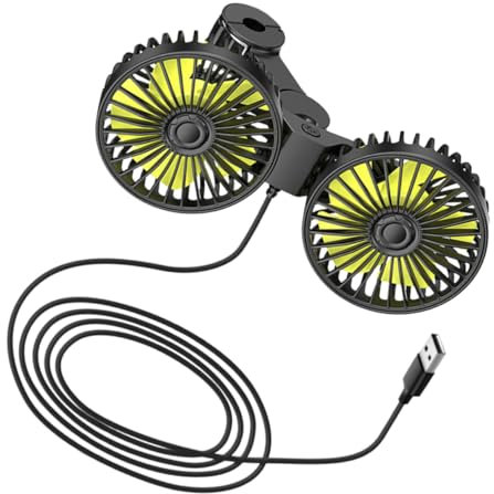 DIYEAH Ventilador USB Para Asiento De Ventilador Portátil Para Automóvil Con Clip Refrigeración Rápida y Instalación Compatible Con USB
