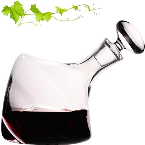 IMPERIAL glass Decantador de vino (1000 ml, cristal de la serie Roma, hecho a mano)
