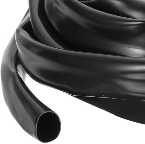 sourcing map 10m PVC Cable Sleeve Tubing, 10mm 3/8 PVC Tube Black Cord Organizer Cable Cover Cable Protector Wire Shielding Sheathing Wrap