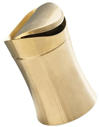 Hemobllo Petite Poubelle de Table Acier Inoxydable avec Couvercle Odeurs Design Moderne pour Bureau et Salle de Bain Facile à Nettoyer Mini Poubelle Couverte pour